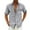 Grey, variant on Mens Linen Button Up Short Sleeve Shirt Casual Shirts Summer Beach Textured Shirts (Black,3XL)