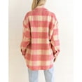 thumbnail image 4 of Winter Wool Coat Casual Plaid Flannel Shacket Jacket Oversized Button Down Long Sleeve Fall Shirt Jacket Coat Tops Jacket Women, 4 of 9