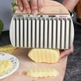 thumbnail image 6 of HomeLife Potato Chip Cutter Corrugated Sharp Blade Rustproof Food Grade Comfortable Grip Crinkle Cutter Ergonomic Handle Wavy French Fries Potato Cutter for Kitchen, 6 of 13
