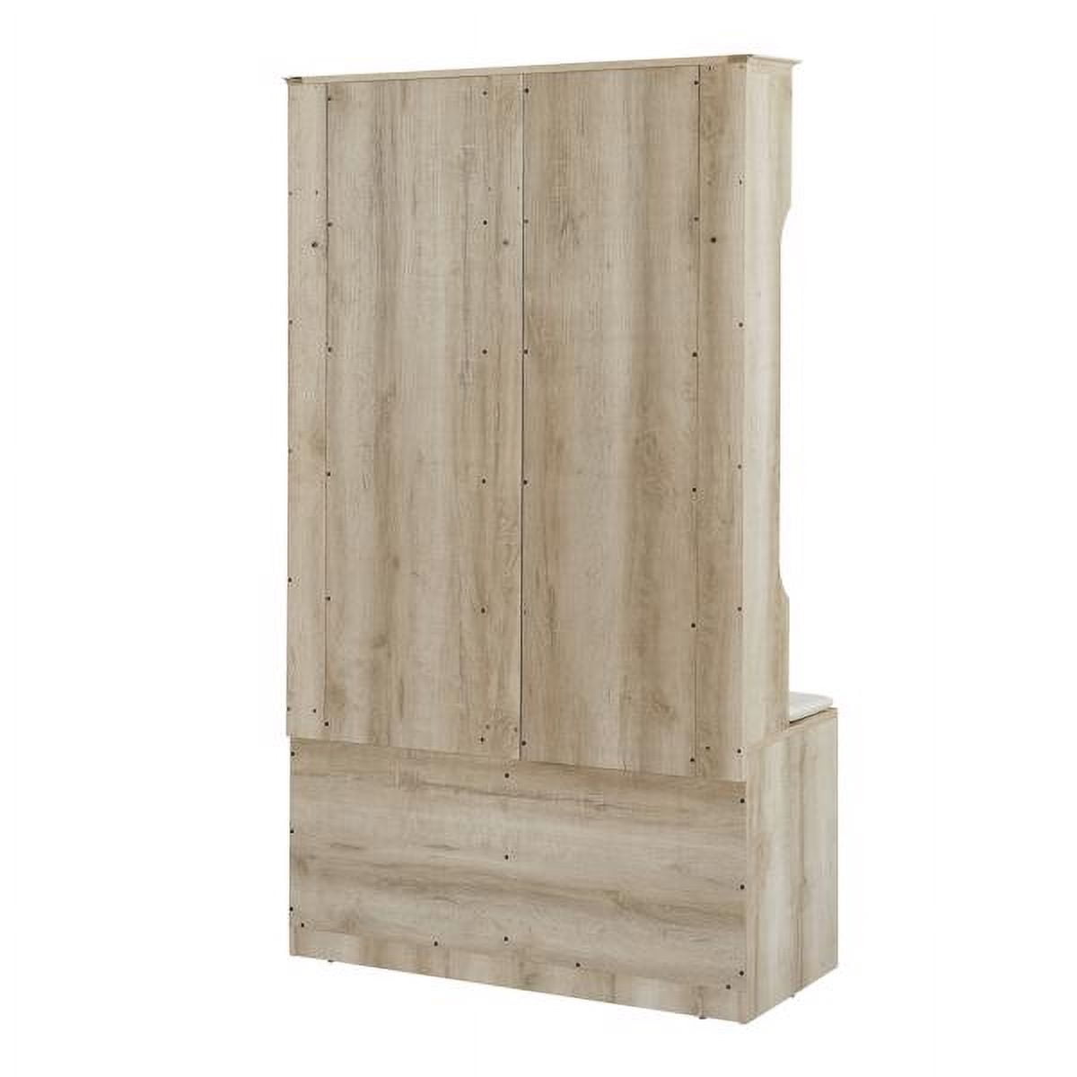 Wood Coat Rack, Storage Shoe Cabinet, with Clothes Hook, with Sponge Pad Product, Multiple Storage Racks, bedroom, porch wardrobe storage rack, Beige