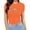 Orange, variant on Prolriy Date Outfits, Summer Tops Short Sleeve Shirts for Women Sexy Tops Y2K Shirts Cutout Tops Womens Tops Black L