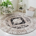 thumbnail image 3 of SAFAVIEH Vintage Hamadan Keighley Oriental Area Rug, Brown/Ivory, 6'7" x 6'7" Round, 3 of 9