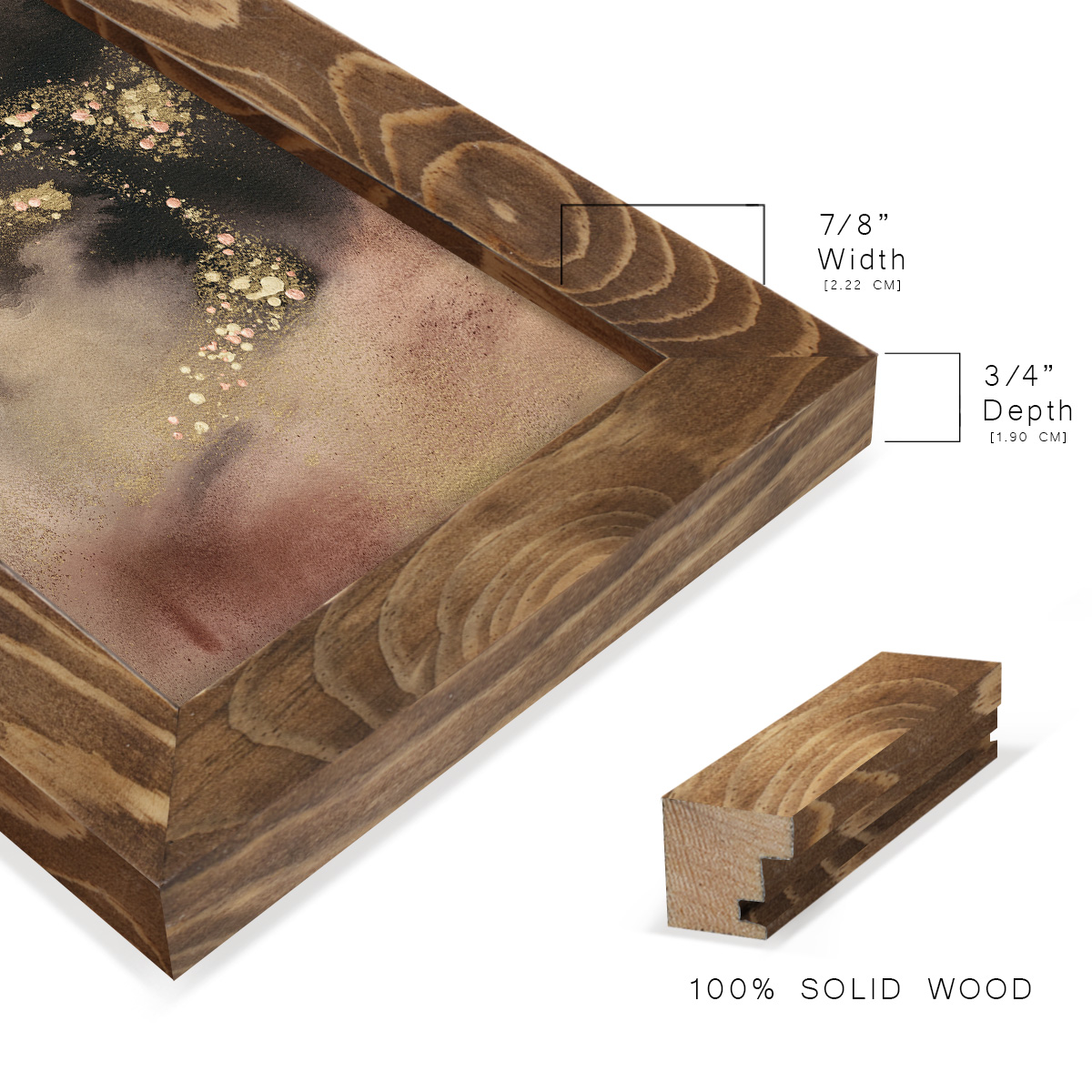 UA UK Mountain Seasons II - Framed Print w/glass - Walnut