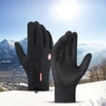 thumbnail image 3 of Guantes de bicicleta Guantes Térmicos pantalla táctil guantes deportivos impermeables guantes de invierno para correr entrenamiento bicicleta hombres Negro M, 3 of 7