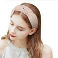 thumbnail image 4 of MSJUHEG Headbands,Tie Headband,Wire Headband,Boho Bandeau,Thick Headbands,Sweet Tie Hair Headband Head Knot Hoop Hair Hairband Hairpin Headband Khaki One Size, 4 of 7