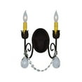 thumbnail image 2 of Meyda 142468 13 in. Antonia 2 Light with Crystals Wall Sconce, No Flowers, 2 of 5