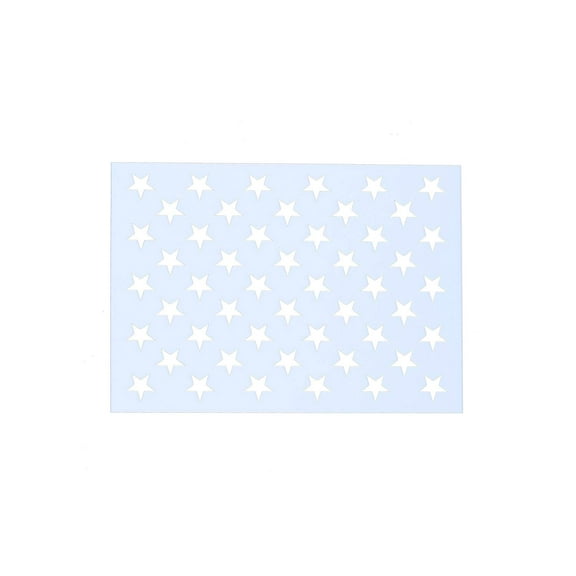 6 Pcs American Flag 50 Star Stencil, Templates for Painting on Fabric, Wood, Paper, Glass, and Wall
