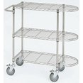 thumbnail image 2 of HUBERT® Wire Cart with 3 Shelves Silver - 36" L x 18" W x 39 1/2 H, 2 of 3