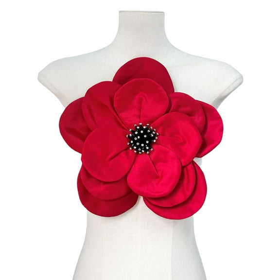 Sophisticated Floral Brooch Multi Layer Blossom Shaped Lapel Pin Fabric Flower Corsage Jewelry for Party and Daily Wear