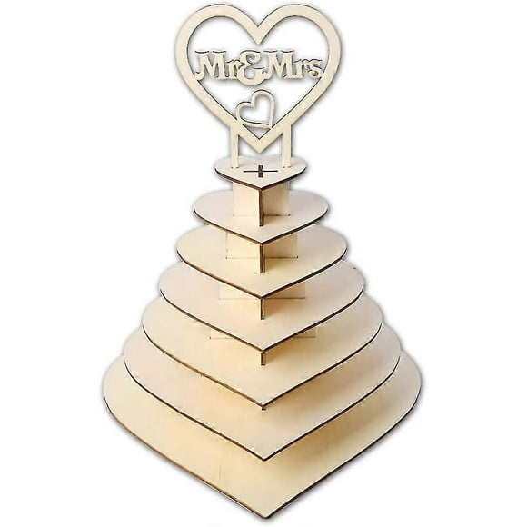 Mr & Mrs Ferrero Rocher Personalized Heart Shaped 7 Tier Cake Stand