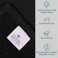 thumbnail image 4 of DAN RIVER 100% Cotton Christmas Towel 3 Piece Set, Embroidered "LET IT SNOW" - Black | 1 Bath Towels, 1 Hand Towels & 1 Face Towels | Quick Dry, Soft & Absorbent Multipurpose Decorative Towel Set, 4 of 7