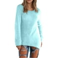 thumbnail image 5 of Womens Sweaters Fall Outfits for Women 2025 Women's Winter Pullover Sweater Soft Warm Long Sleeve Knit Top Casual Loose Fit Solid Color Turtleneck Comfortable Fall Fashion, 5 of 9