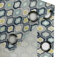 thumbnail image 4 of Ambesonne Modern Grommet Curtain, Morrocan Style Dots Art, 50" x 96", Blue and White, 4 of 6