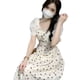 thumbnail image 1 of Vestido de manga abullonada, vestido de manga corta con estampado floral y mangas abullonadas, vestido con lazo en la espalda, uso práctico, 1 of 9