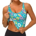 thumbnail image 3 of Picia Donut Sports Bra for Women,Padded Strappy Sports Bras Medium Support Yoga Bra with Removable Cups,Running Yoga Bra-, 3 of 9