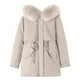 thumbnail image 1 of Chaquetas y abrigos casuales con capucha y manga larga para mujer, abrigo con bolsillo y cremallera, chaqueta larga de invierno de algodón con plumón y manga larga para mujer, 1 of 6
