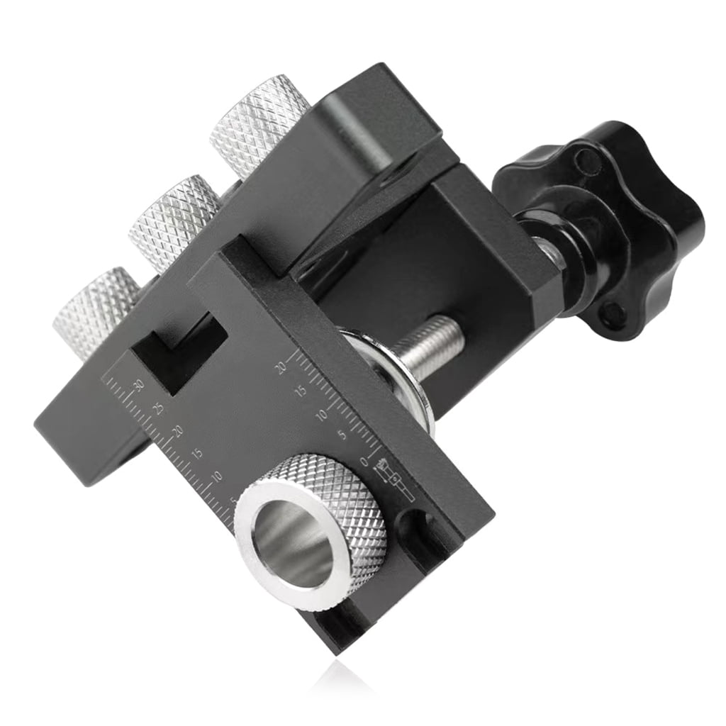 3 in 1 Drilling Locator Puncher Tool,Doweling Jig Drill Kits with 8/10/15mm Hole,Pocket Hole Jig Kits,3 Holes Joints Too