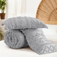 thumbnail image 6 of U by Bedsure Tufted Boho Comforter Set, 3 Pieces Farmhouse Shabby Chic Embroidery Bed Set, Soft Jacquard Comforter for All Seasons,King,Oyster Mushroom, 6 of 6