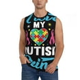 thumbnail image 1 of Balery I Love My Autism Camisetas sin mangas para hombre, absorbe la humedad y protege contra el mal olor.-XX-Large, 1 of 7