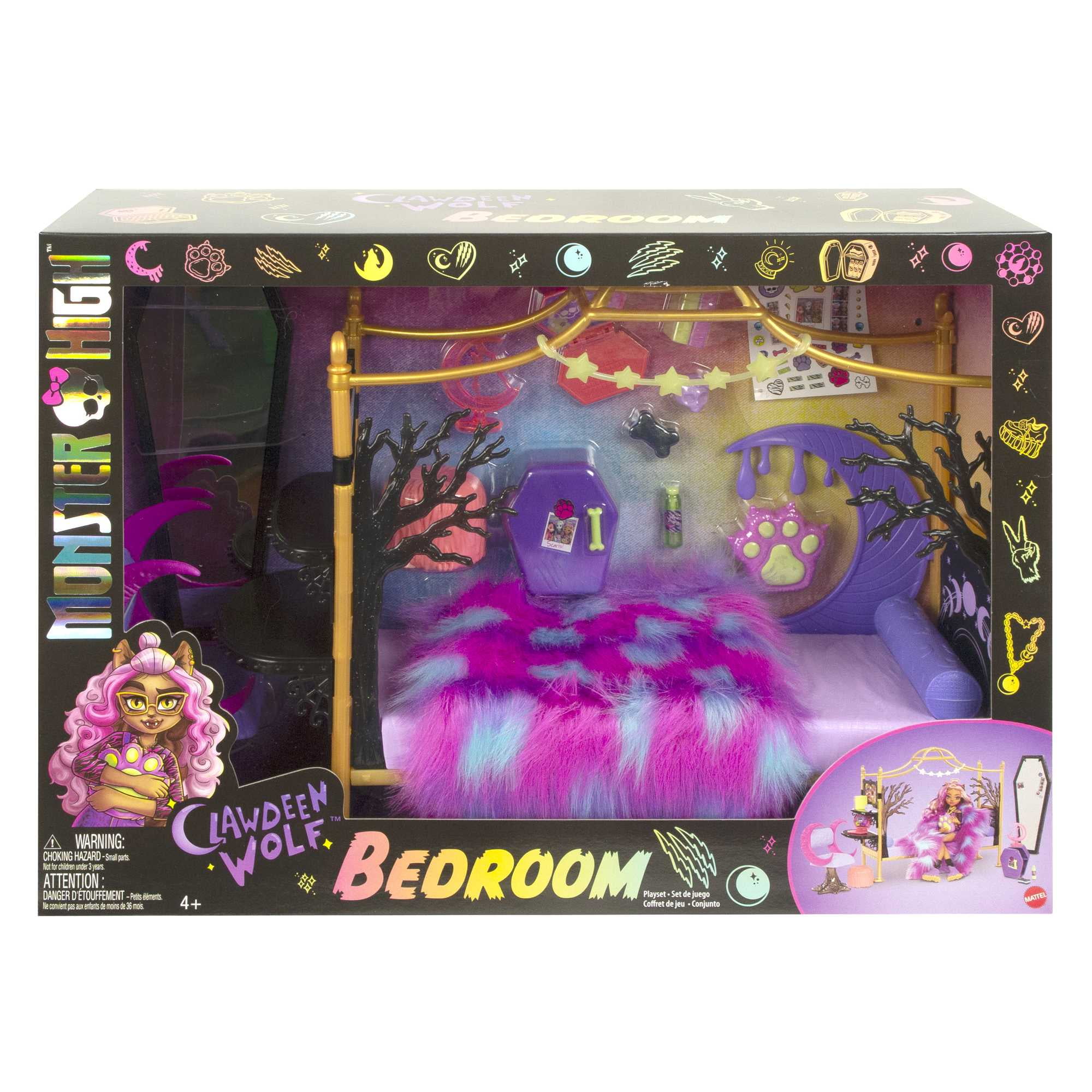 BRAND NEW SEALED MONSTER HIGH 2022 RELEASE CLAWDEEN WOLF BEDROOM