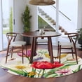thumbnail image 3 of Round Rugs 6Ft, Spring Floral Round Area Rug Washable Indoor Throw Carpet, Colorful Tulip Butterfly Botanical Elegant Soft Non Slip Circle Rug for Office Cabinet Home Decor Aesthetic, 3 of 8