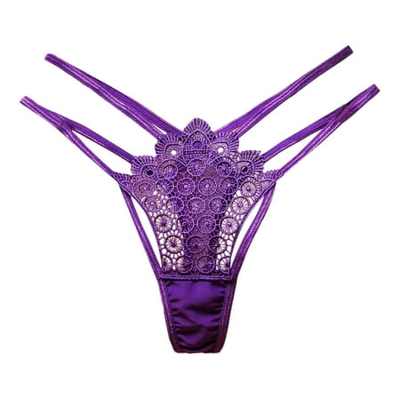 Xiaoxatg Sexy Panties for Women Women Underwear Thongs Lace Bikini Panties G String Thong Stretch Ladie Brief Thong Blouse for New Year Eve
