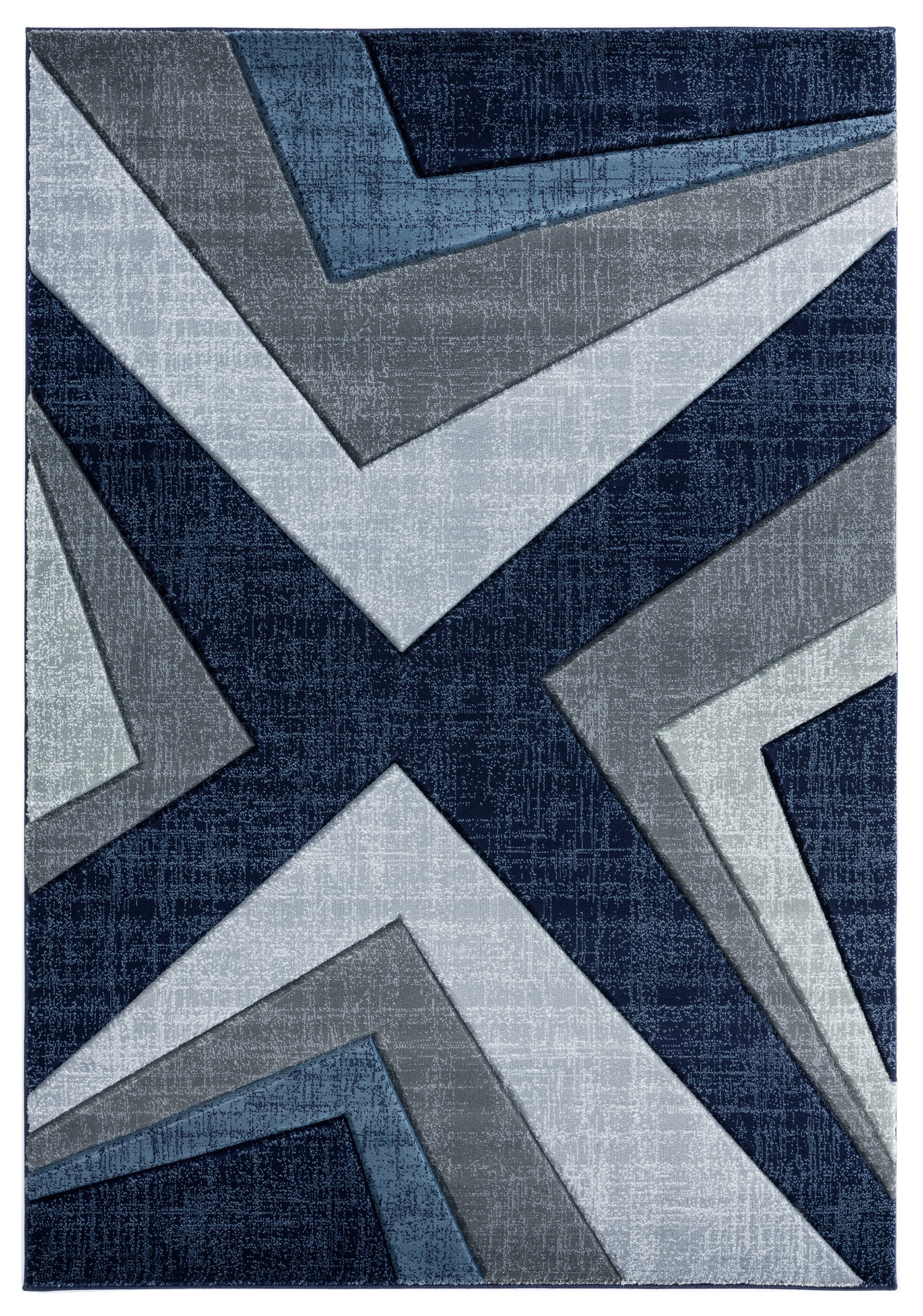 United Weavers Drachma Rimini Modern Abstract Accent Rug, Navy, 2'7" x 4'2"