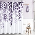 thumbnail image 6 of Royal Purple Leaf Shower Curtain for Bathroom Botanical Eucalyptus Nature Eucalyptus Shower Curtain Set Floral Leaves Bathroom Decor Natural Bath Curtain 72x72, 6 of 6