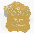 thumbnail image 2 of Inkdotpot Real Silver Foil Bracket Shape Paper Hang Tags Happy Birthday Favor Tags Pack Of 50, 2 of 6