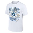 thumbnail image 2 of Men's Darius Rucker Collection by Fanatics White Milwaukee Brewers Distressed Rock T-Shirt, 2 of 3