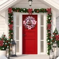 thumbnail image 5 of Christmas Wreath 12inch, Handmade Rattan Door Hanging with Bow, Pine Cones & Red Berries, Artificial Holiday Wall Decoration for Indoor Outdoor Xmas Scene – Multiple Colors, 5 of 5