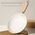 thumbnail image 2 of Bamboohart 1pc Ceramic Non-stick Frying Pan  Cast Iron Handle  Hand Wash Only  Universal Flat-bottomed Ceramic Stir-fry Pan for Induction Stove Gas Stove, 2 of 7