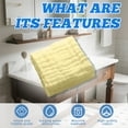 thumbnail image 4 of AUQ 5Pcs Wash Cloth,Square Gauze Construction Face Cloths for Washing Face,Convenient Hang Design Wash Cloths for Body,Yellow,11.81*11.81*0.39in, 4 of 7