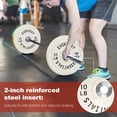 thumbnail image 3 of FlexWave 2-Inch Olympic Bumper Weight Plate Set，with Steel Hub, Multicolored, Multiple Sizes，for Strength Training & Home Gym, 3 of 8