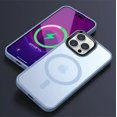 thumbnail image 1 of Matte Translucent Frosted Phone Case For IPhone 15 14 13 12 11 Pro Max Plus Magnetic Case For Magsafe Wireless Charging Cover LightBlue For iphone11Pro, 1 of 6