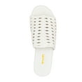 thumbnail image 3 of XYD Women Clog Platform Heels Mules Open Toe Woven Sandals Backless Summer Retro Outing Weekend Shoes Size 12 White, 3 of 4