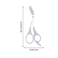 thumbnail image 2 of Tarmeek Eyeow Scissors With Detachable Comb Washable Ha Lightweight Portable Eyeow Scissors Detachable Comb Great for Spring and Daily Life Gift for Women, 2 of 3