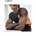 thumbnail image 2 of Camisetas de estilo americano para hombre, nuevas, trajes para hombre, chalecos cortos de malla sexys de ocio, camisetas de manga larga ahuecadas S-5XL INCERUN 2023, 2 of 5