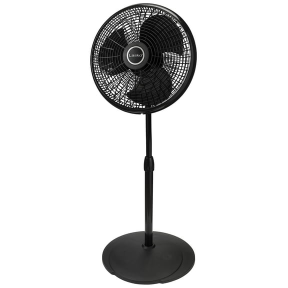 Lasko 16" Performance Pedestal Fan, Adjustable Height, 3 Speeds, 53" H, Black, 2527, New