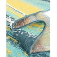 thumbnail image 6 of Unique Loom Outdoor Coastal Collection Area Rug - Ombre (7' 1" Round Multi.Blue/Yellow), 6 of 9
