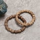 thumbnail image 2 of Xiao Hua Pulsera elástica hecha a mano de madera de cáscara de coco natural, regalo del Día del Padre para mi novio, color marrón., 2 of 4