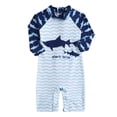 thumbnail image 7 of WIBACKER Toddler Baby Boys UPF 50+ Shark Long Sleeve One Piece Rash Guard Infant Swimsuit with Zipper Bathing Suit, 7 of 7