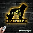 thumbnail image 3 of Craftnamesign Custom FLoral Briard Metal Wall Art LED Light, Briard Dog Name Sign, Briard Decor, 3 of 5