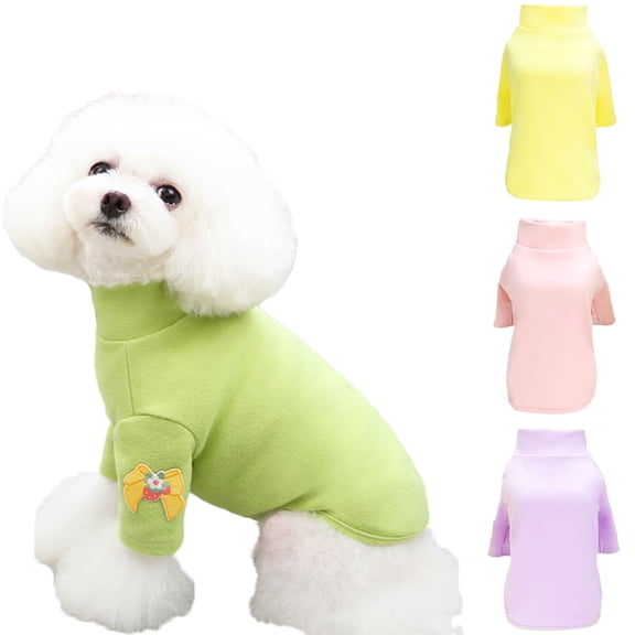 Walbest Pet Dog Turtleneck Clothes Dog Pullover Cotton Sweater Soft Thickening Warm Pup Dogs Shirt Winter Puppy Sweater for Dogs