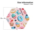 thumbnail image 3 of Disketp Cupcakes And Donuts Funny Coasters,6 Pcs Leather Coasters With Holder, Perfect Housewarming Hostess Gifts,Protect Furniture From Water Marks Scratch And Damage, 3 of 9