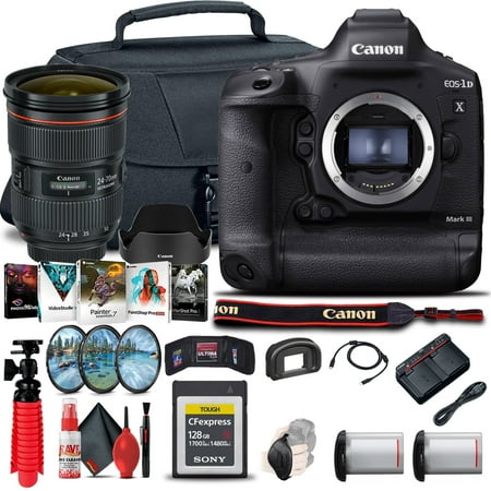 Canon EOS-1D X Mark III DSLR Camera (3829C002) + Canon EF 24-70mm + More (International Version)