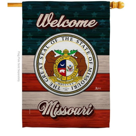 Americana Home & Garden H141281-BO 28 x 40 in. Welcome Missouri Double-Sided Vertical Decoration Banner House & Garden Flag - Yard Gift