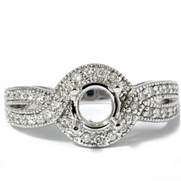 Pompeii 1/3ct Fancy Diamond Semi Mount Engagement Ring Setting (G/H,I1)