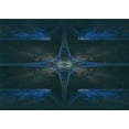 thumbnail image 1 of Ahgly Company Machine Washable Indoor Rectangle Transitional Blue Jay Blue Area Rugs, 2' x 5', 1 of 7