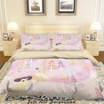 thumbnail image 1 of 3D Cartoon Girl Forest Pink Quilt Cover Set Bedding Set Duvet Cover Pillowcases, 1 of 3